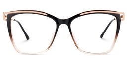 Krystle Noir-Marron Carré lunettes0
