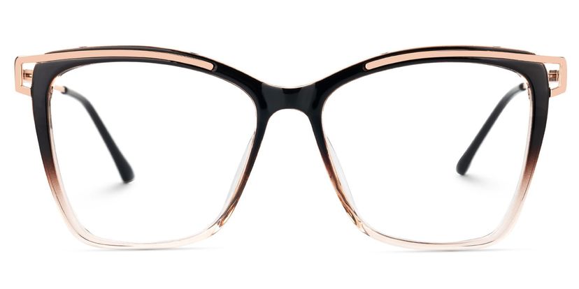 Krystle Noir-Marron Carré lunettes