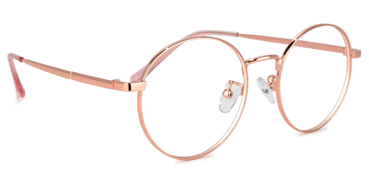 Emilia Lunettes rondes roses2