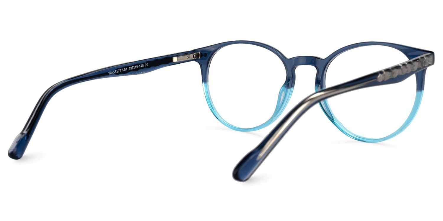 Ocasio Bleue Ronde Lunettes2
