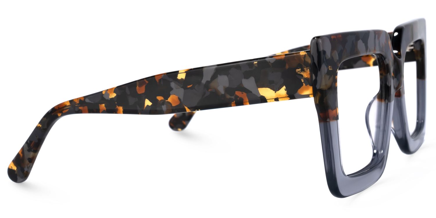 Brandon Gris Floral Carré Lunettes4