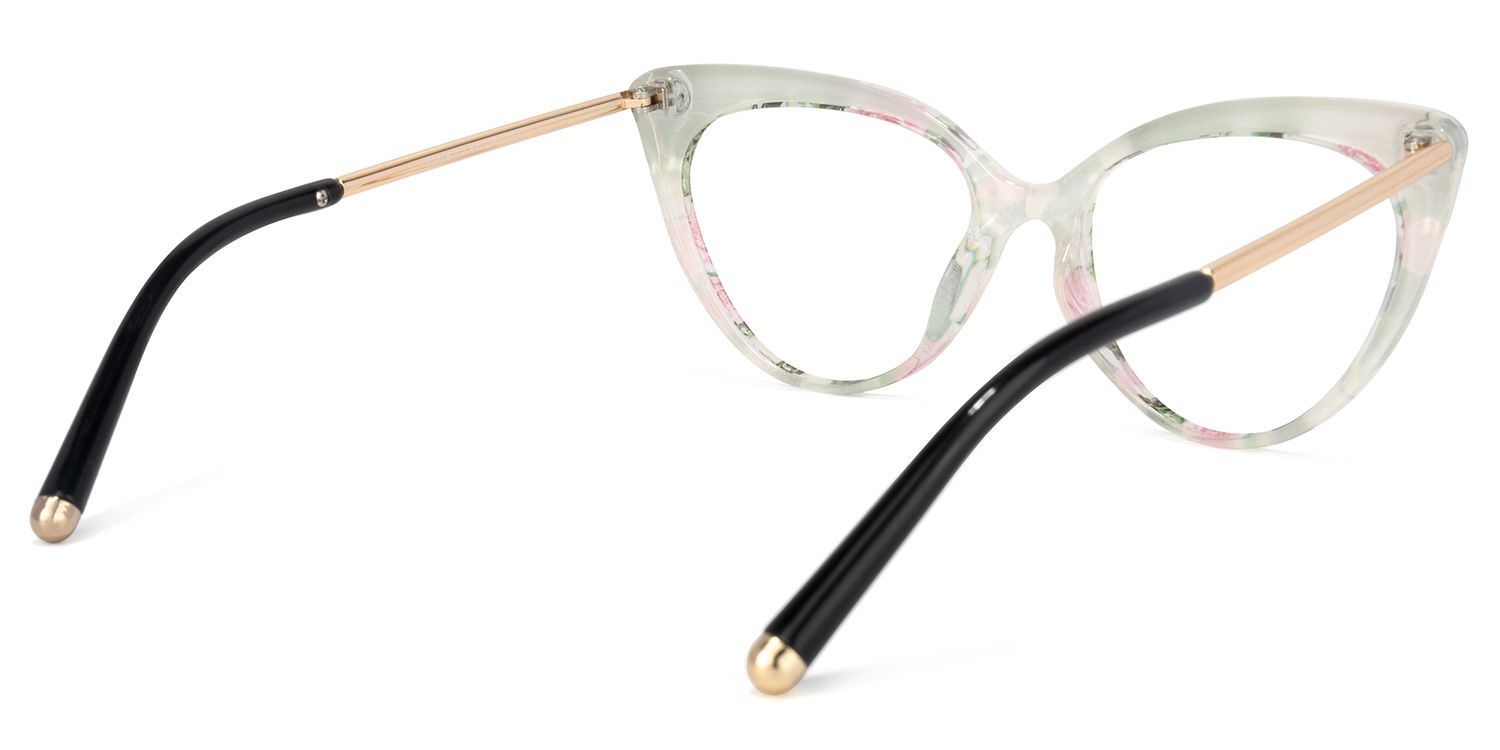Alivia Rose Vert Floral Cat Eye Lunettes4