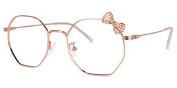 Kaitlyn Or Rose Géométrique lunettes1