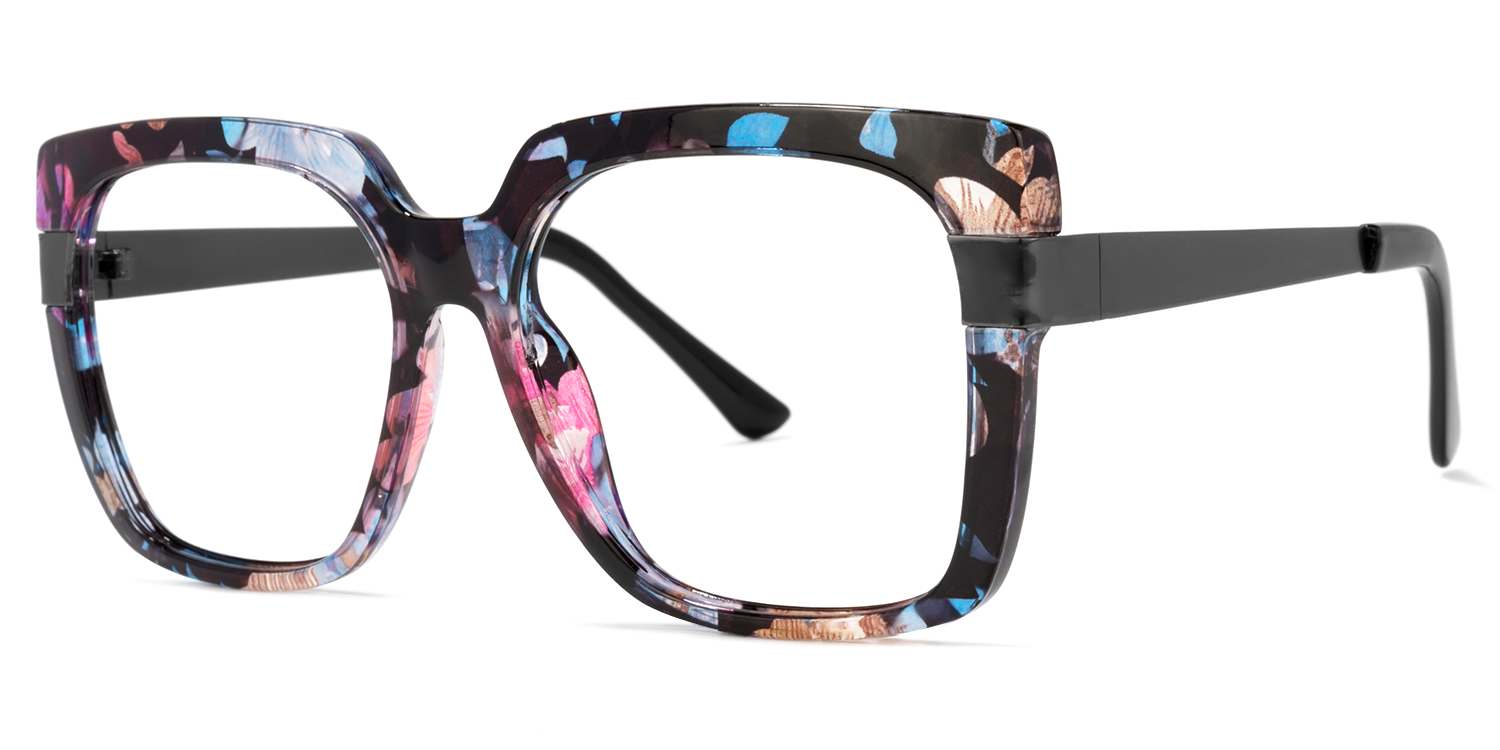Reeves Lunettes carrées à motif floral 1