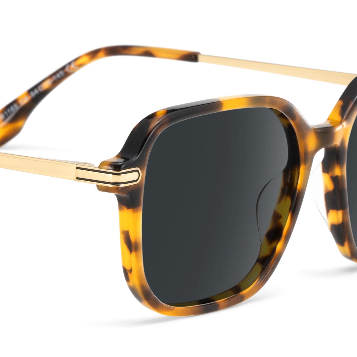 Jetson Acetate Rectangle Noir Lunettes de soleil à Monture | ZEELOOL FR4