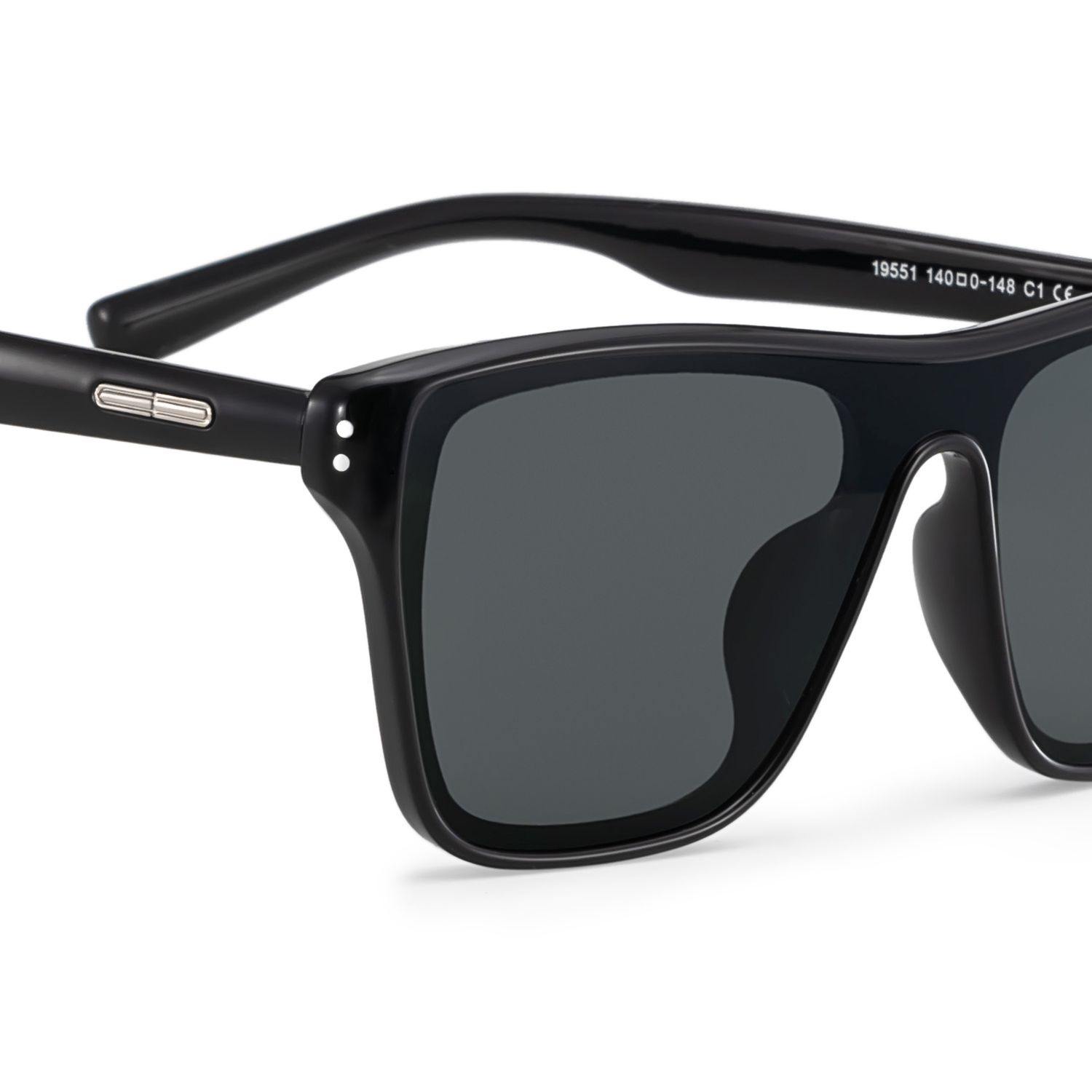 Lunettes de soleil polarisées de conduite Aviator Noir Paloma | ZEELOOL4