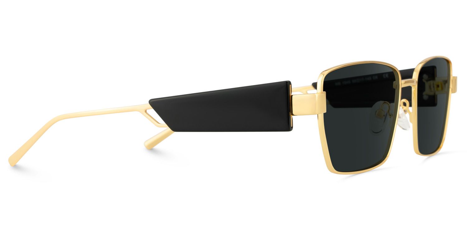 Aluna Rectangle Or Lunettes de soleil pour Sublimer votre Visage | ZEELOOL FR3