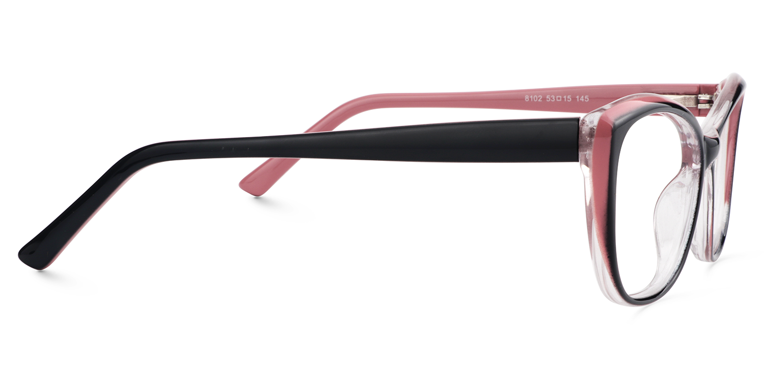 Fidelia Noir Rose Cateye Lunettes3