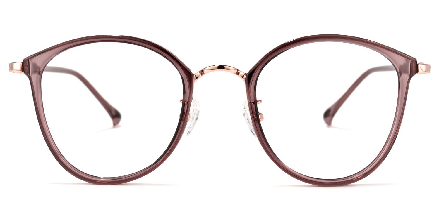 Basilia Lunettes rondes en cristal marron0
