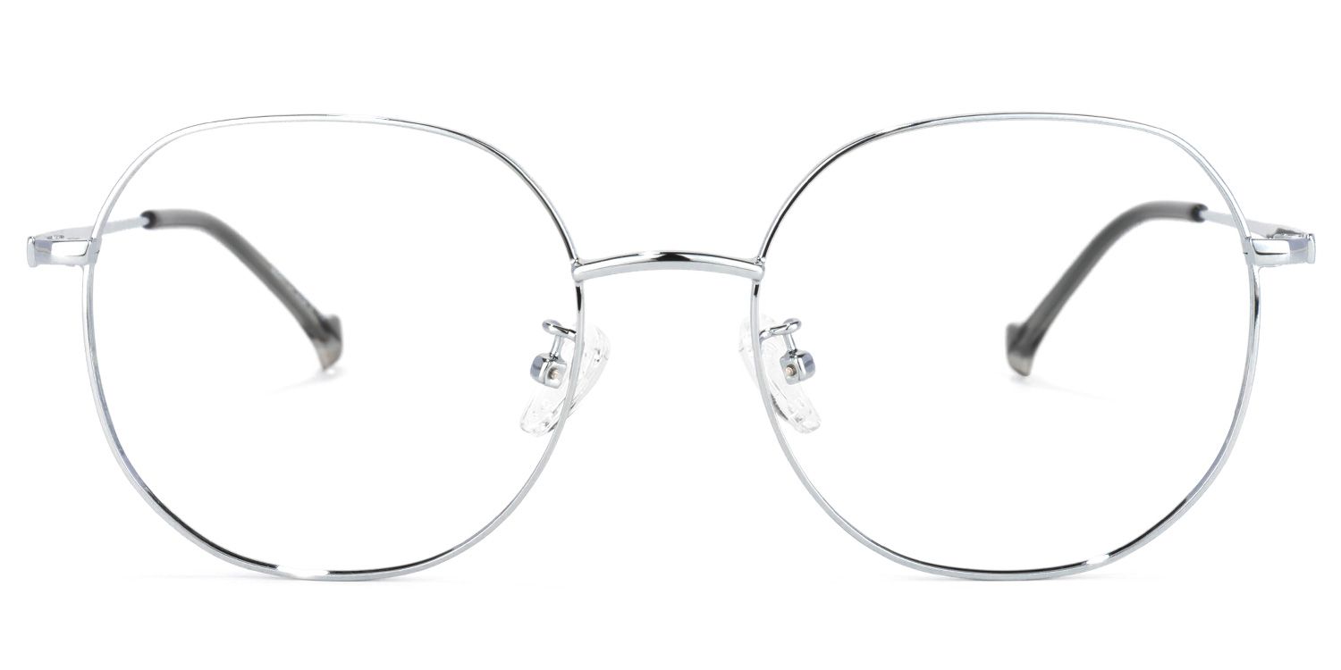 Qusay Lunettes rondes en argent 0