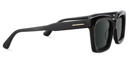 Solana Noir Rectangulaire lunettes de soleil3