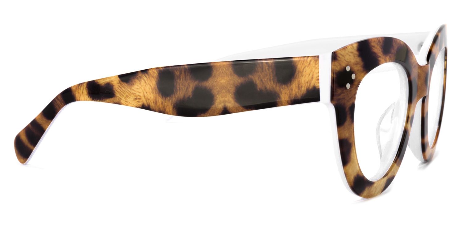 Torres Jaune Léopard Cat Eye Lunettes3