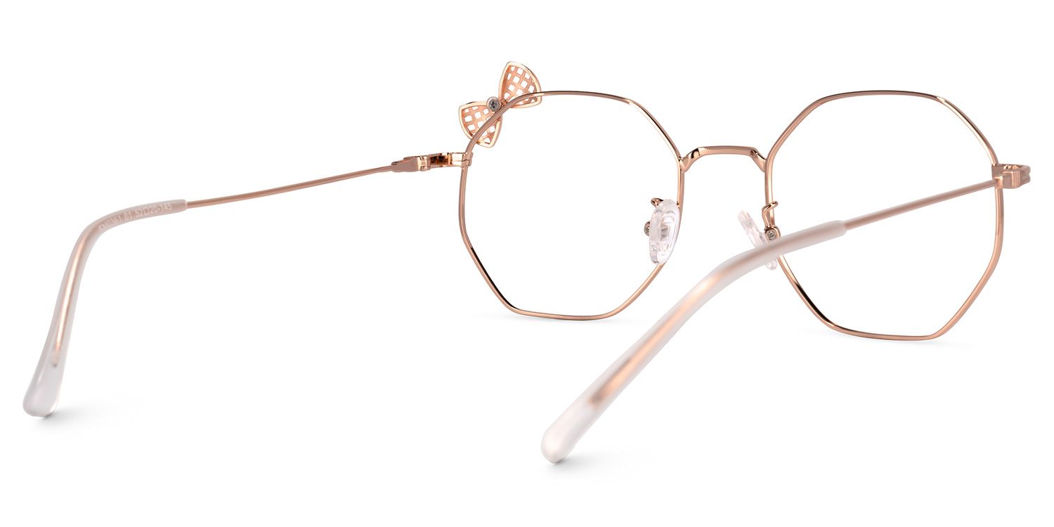 Kaitlyn Lunettes géométriques en or rose 5