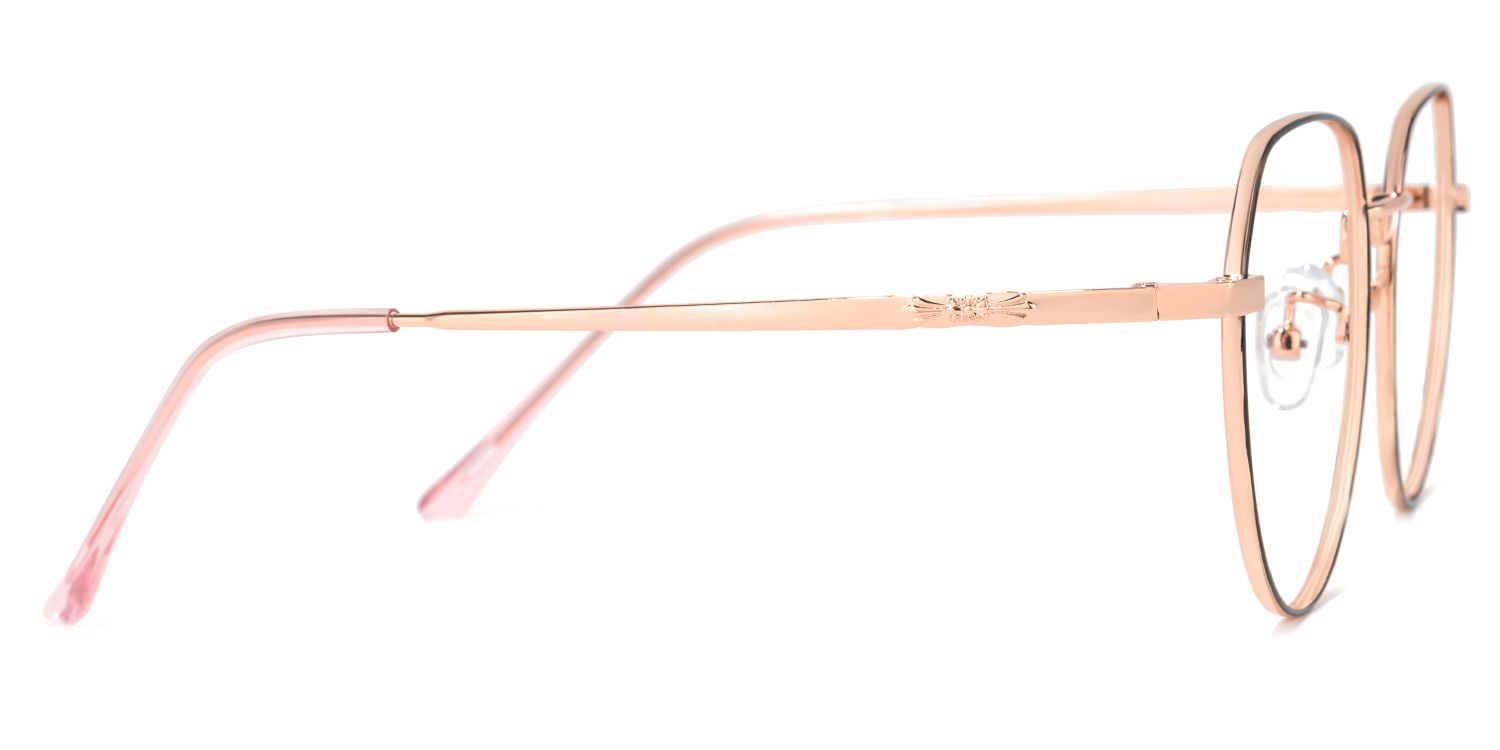 Keart Lunettes Rose Noir Géométrique3