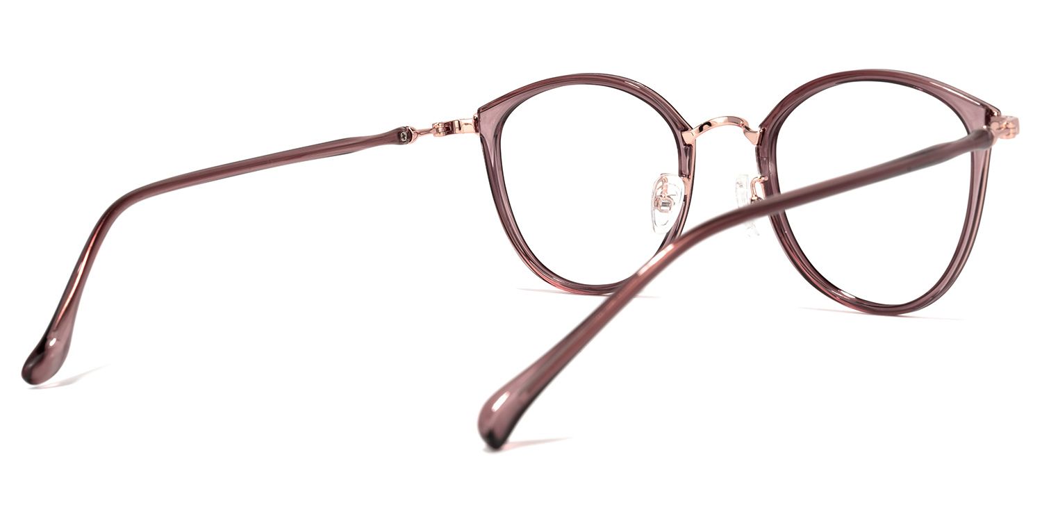 Basilia Lunettes rondes en cristal marron3