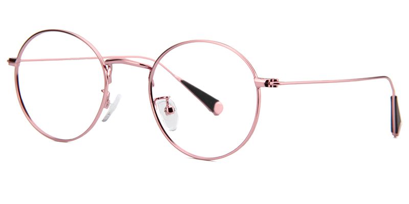 Lilith Lunettes rondes roses2