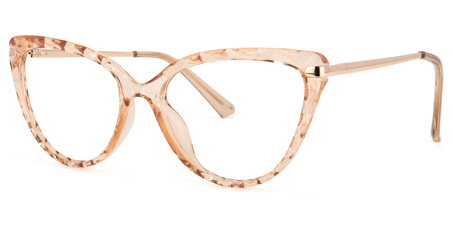 Lucas Beige Cateye Lunettes1