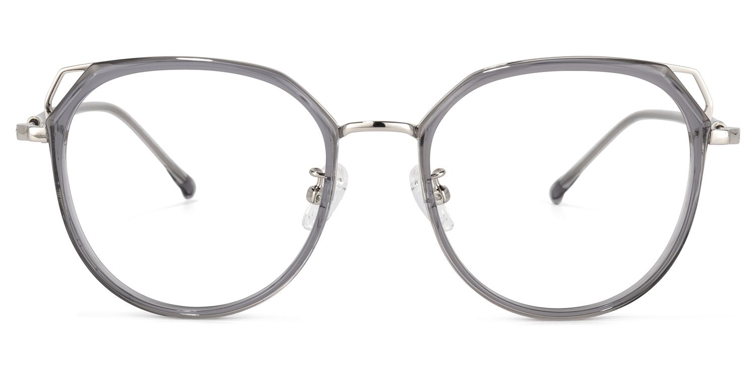 Ofelia Lunettes géométriques gris cristal0