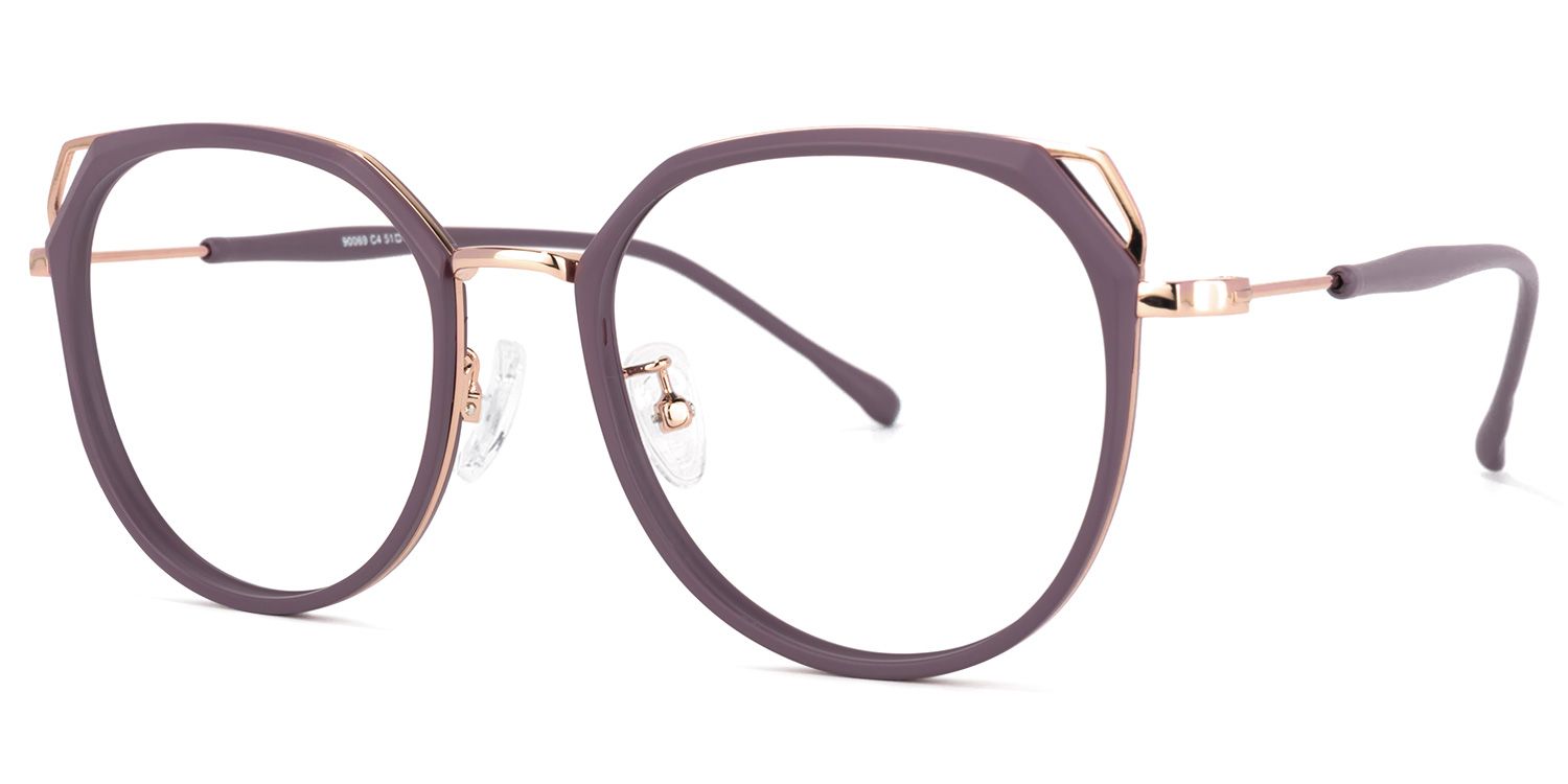 Ofelia Lunettes géométriques violettes 1