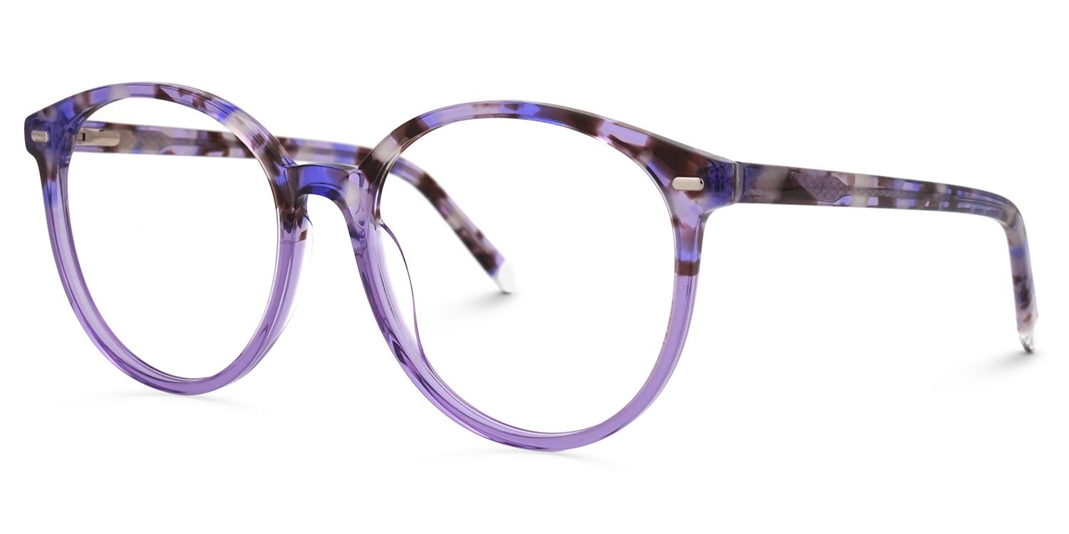 Hedy Violet Tortue Ronde Lunettes1