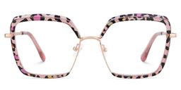 Cordaro Rose Léopard Carré lunettes0