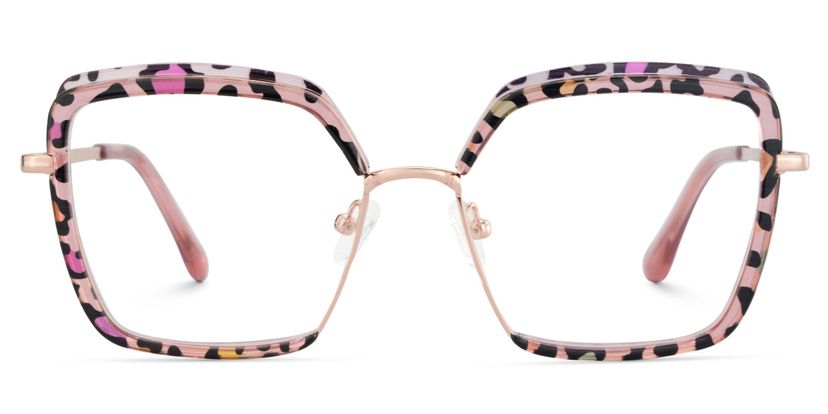 Cordaro Rose Léopard Carré lunettes