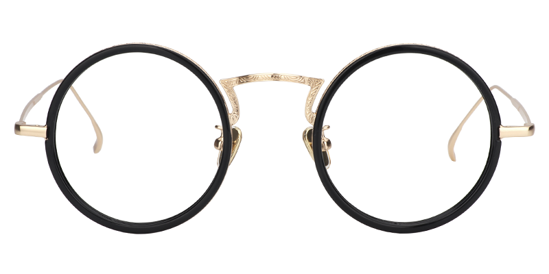 Alisa Lunettes rondes noires à monture intégrale0