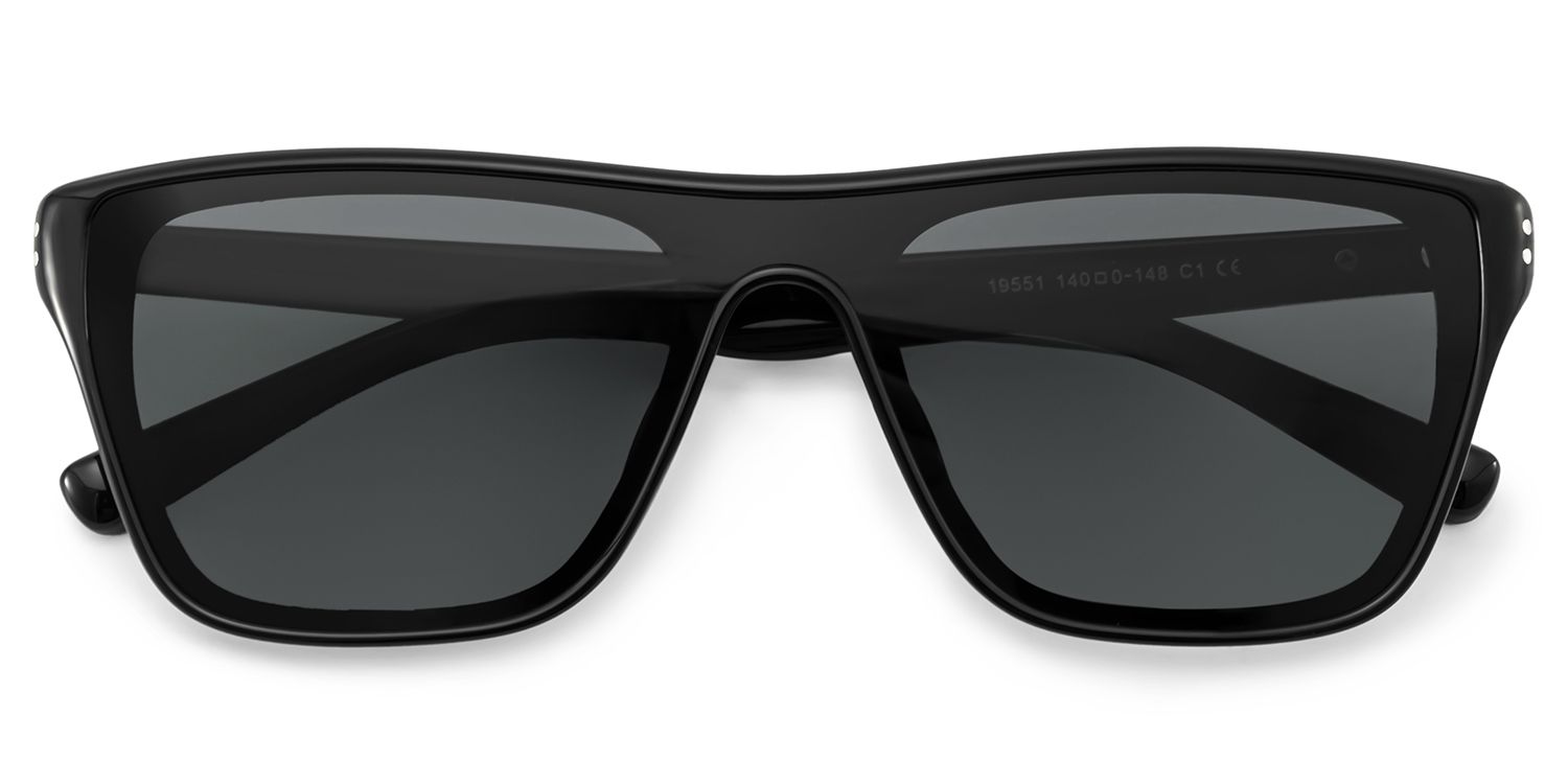 Lunettes de soleil polarisées de conduite Aviator Noir Paloma | ZEELOOL1