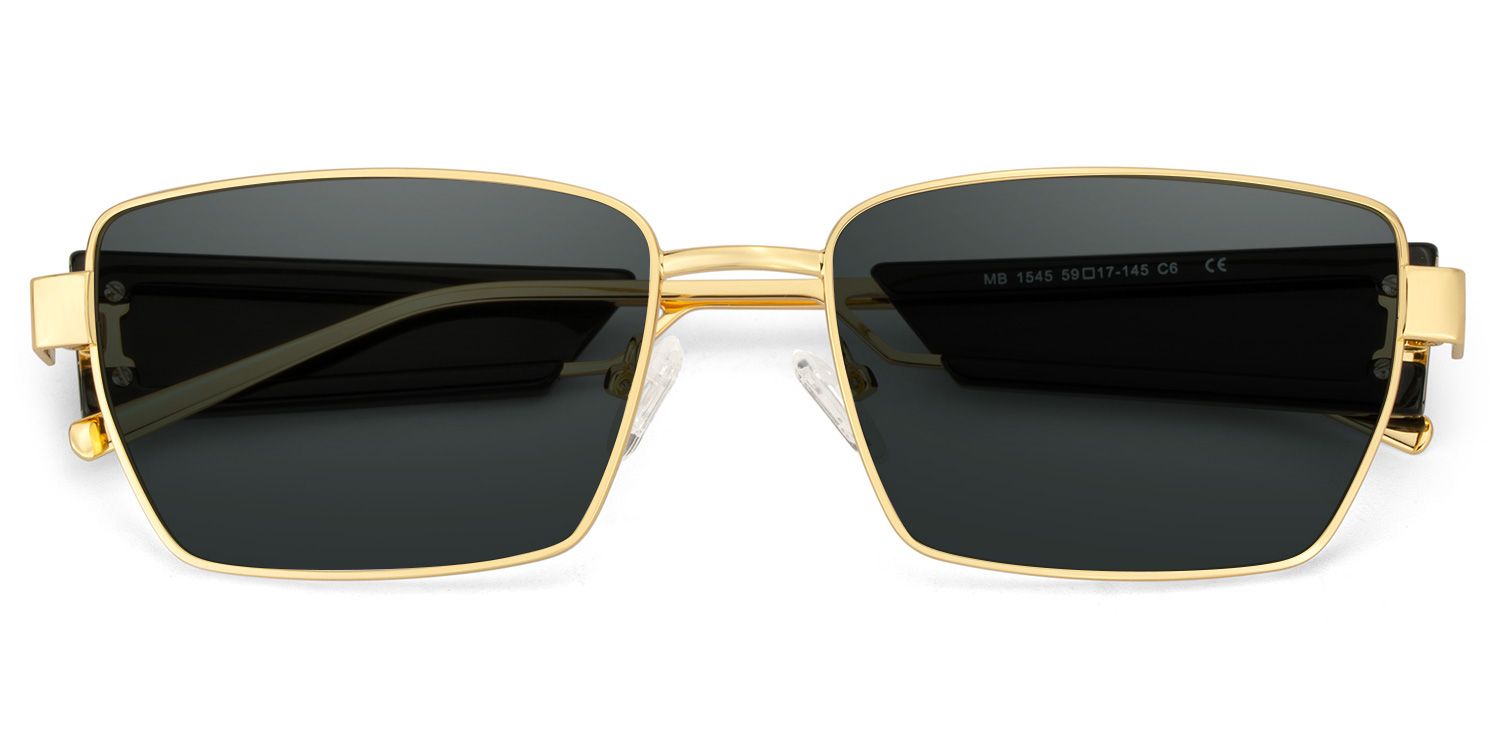 Aluna Rectangle Or Lunettes de soleil pour Sublimer votre Visage | ZEELOOL FR1
