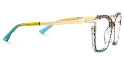 Sidibe Léopard Bleu Carré lunettes2