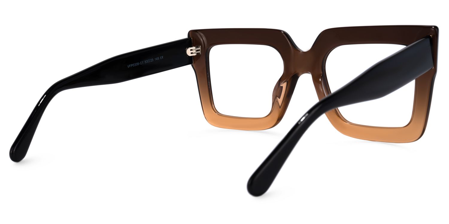 Brandon Marron Carré Lunettes5
