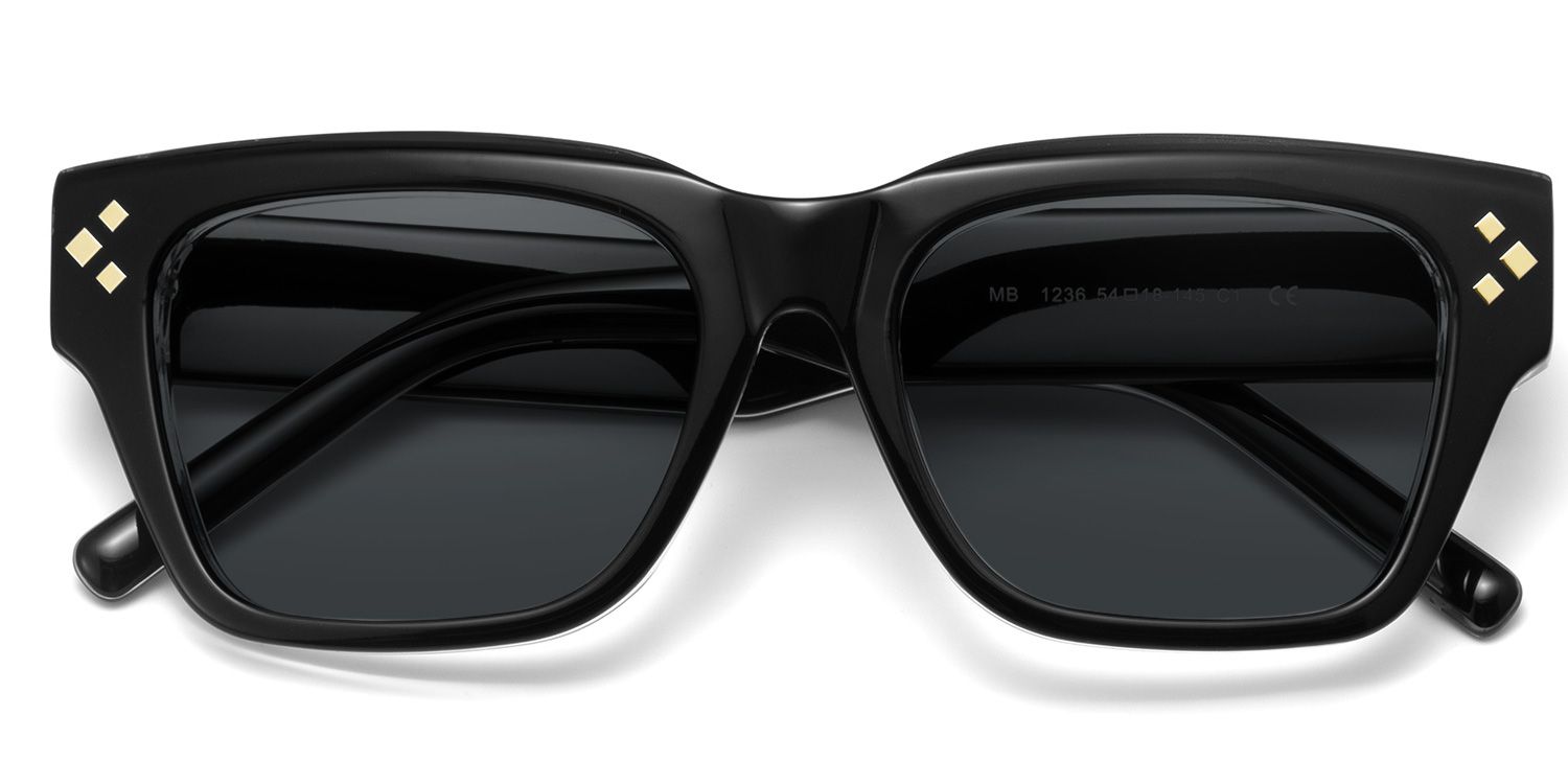 Lunettes de soleil Acetate Noir Marlowe | ZEELOOL1