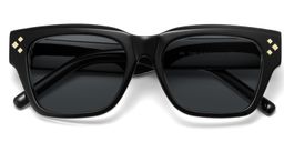 Marlowe Noir Rectangulaire lunettes de soleil1