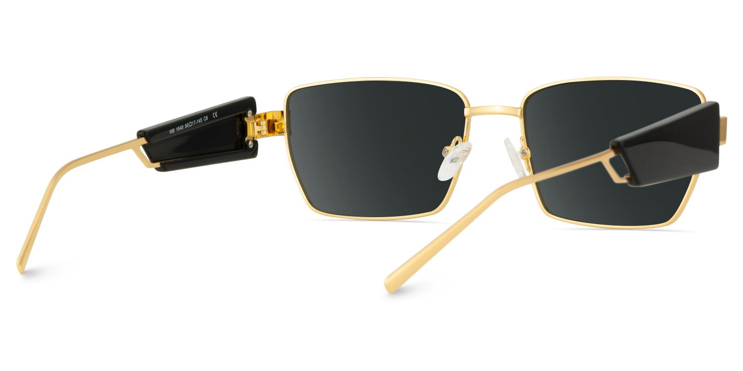 Aluna Rectangle Or Lunettes de soleil pour Sublimer votre Visage | ZEELOOL FR4