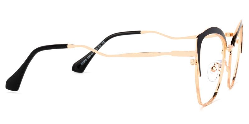 Lill Lunettes solaires Gold Black Cateye  2