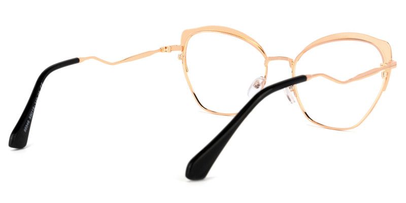 Lill Lunettes solaires Gold Black Cateye  3