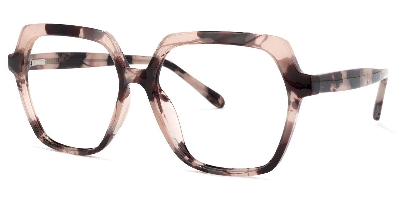 Norah Noir Rose Géométrique Lunettes1