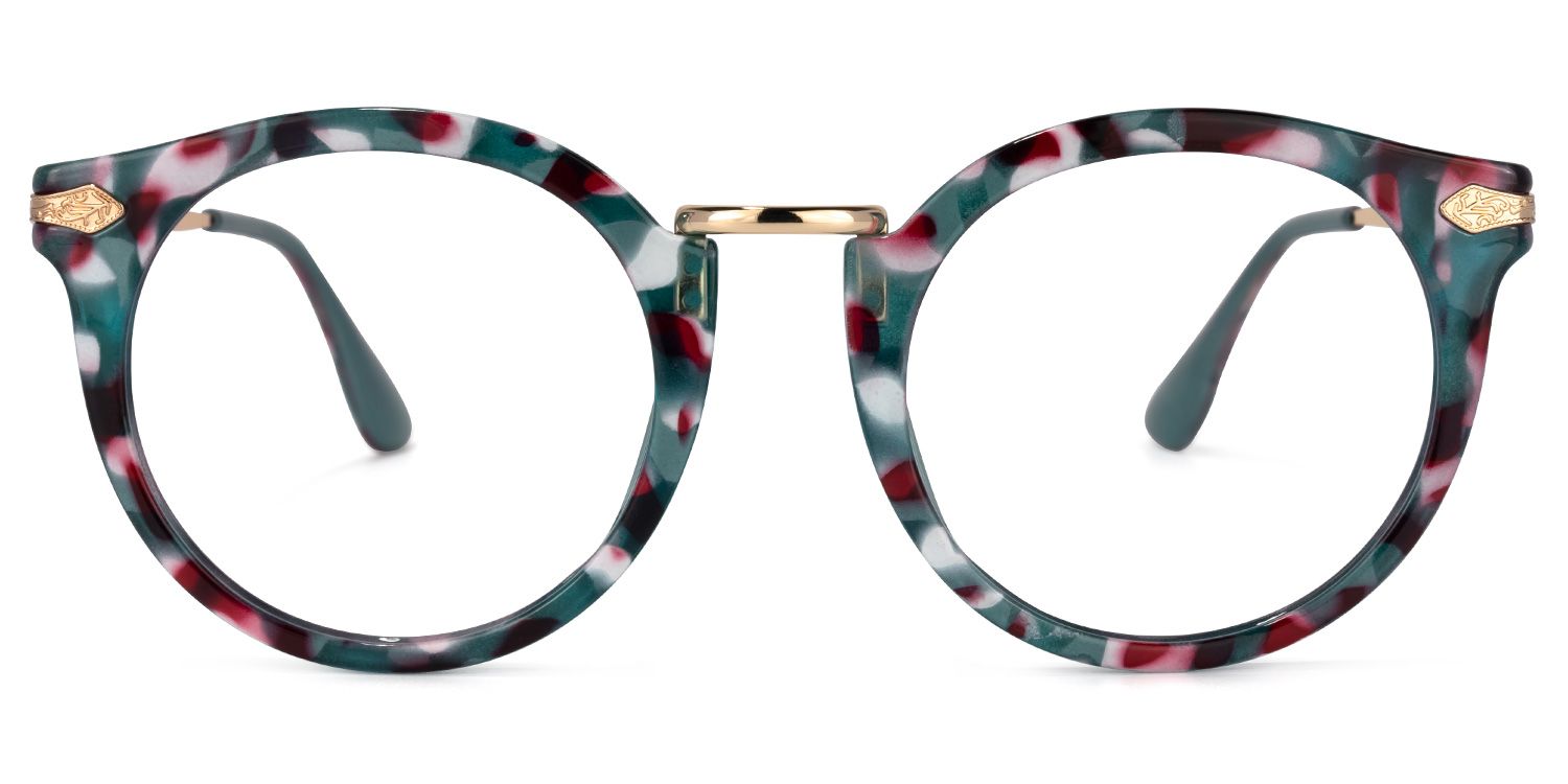 Quentina Bleue Ronde Lunettes0