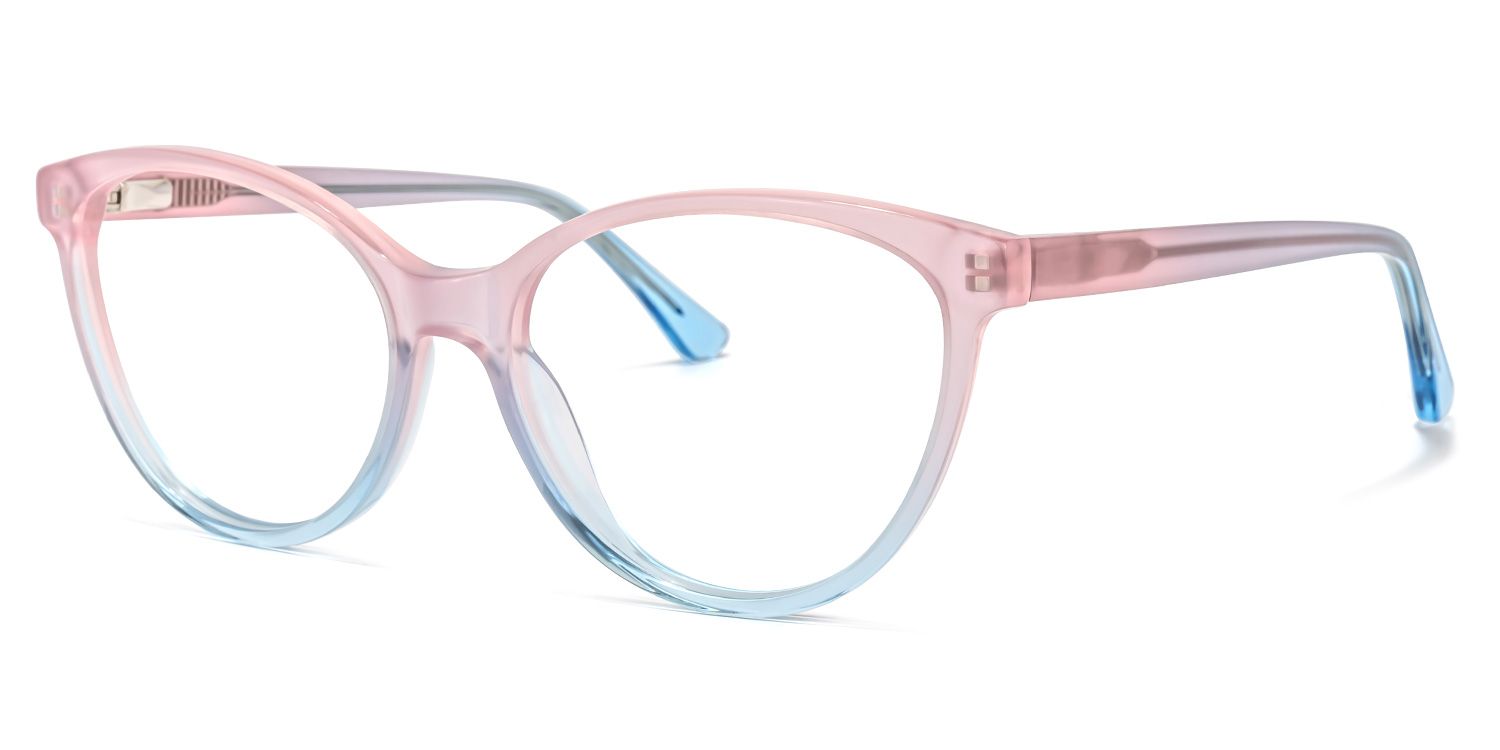 Hagen Rose Bleue Cateye Lunettes2