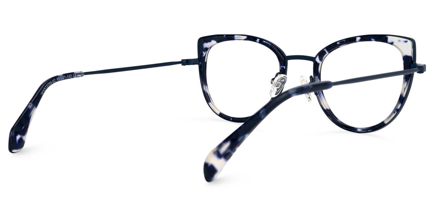 Taisha Bleue Tortue Cateye Lunettes3