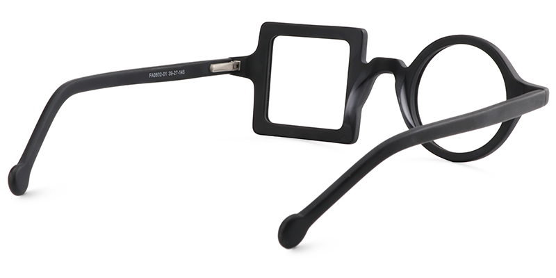 Paola Lunettes asymétriques noires4