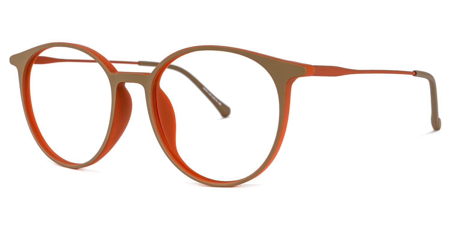 Horstmar Orange Ronde Lunettes1