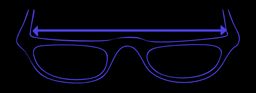 largeur de la monture des lunettes Zeelool