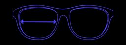 largeur des verres des lunettes Zeelool